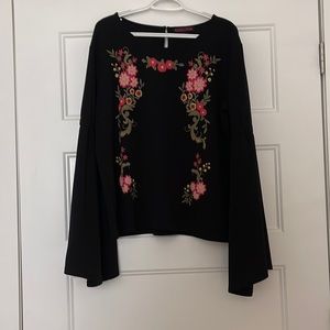 XL Rock&Roll Cowgirl Bellsleeve Blouse